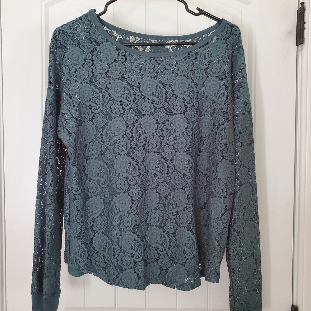Art Class floral and lace long sleeve